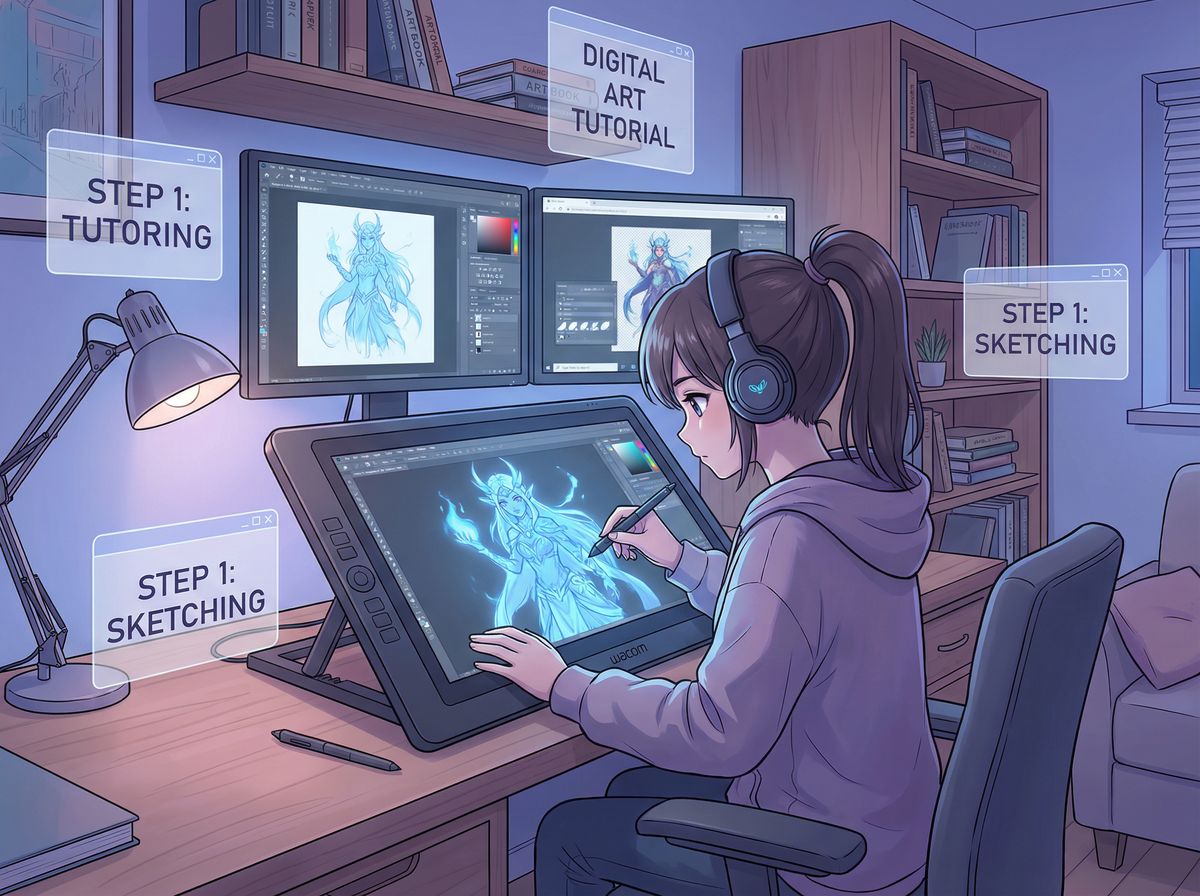 抖阴动漫教程-数字艺术创作演示